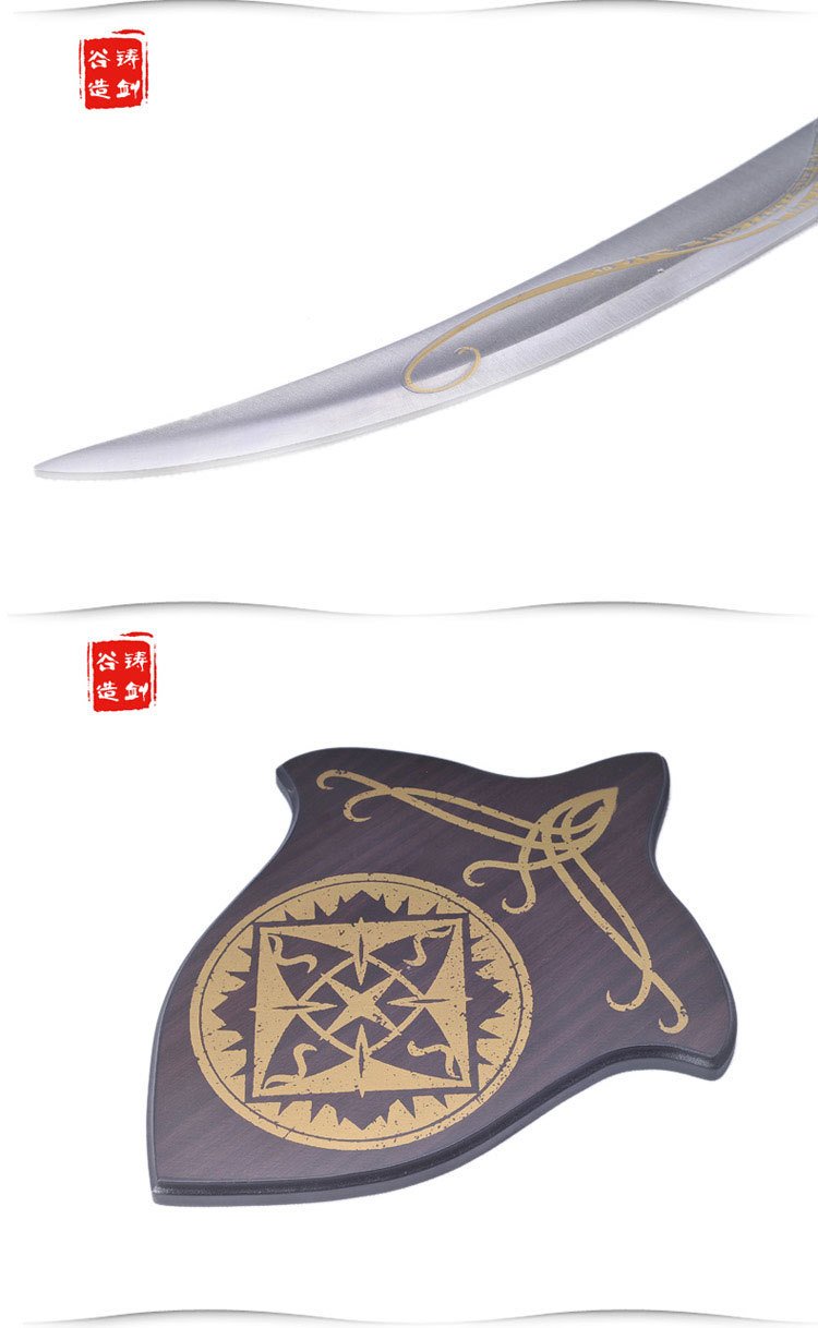 lord of the rings legolas elf prince twin swords 1:1 replica with plaque