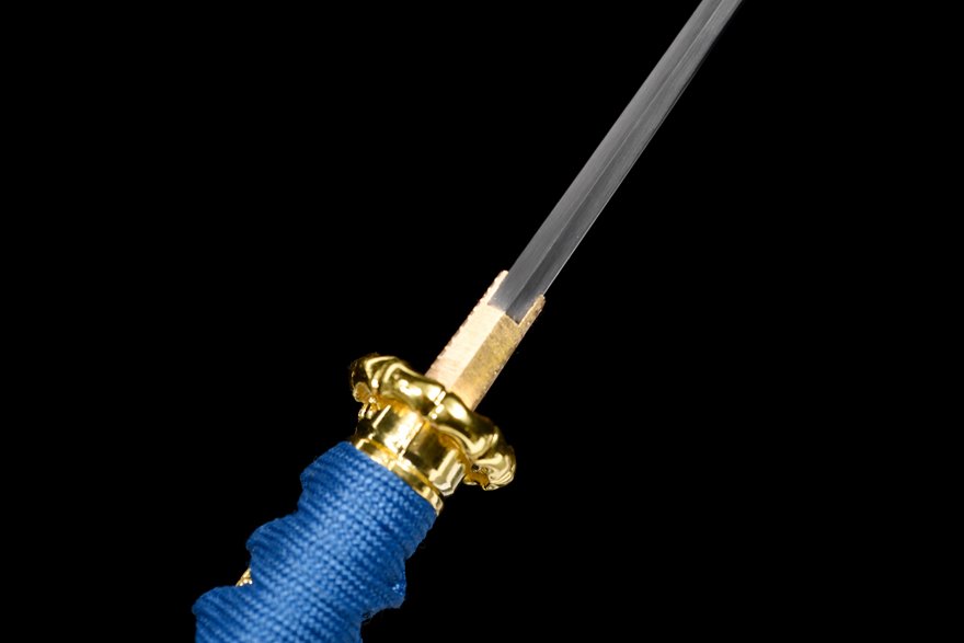"blue flame" 12 inch t10 hamon wakizashi (non sharpened)