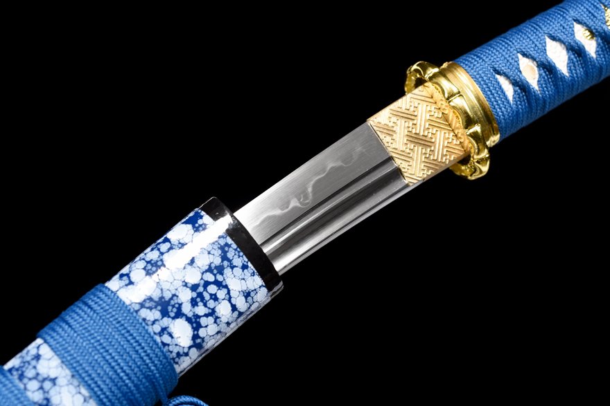 "blue flame" 12 inch t10 hamon wakizashi (non sharpened)