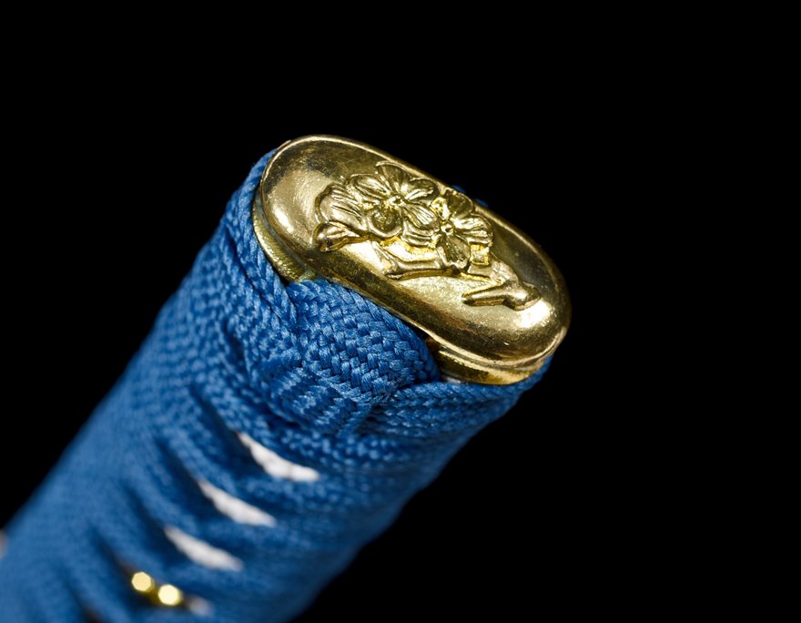 "blue flame" 12 inch t10 hamon wakizashi (non sharpened)