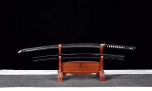"green vine sky" t10 clay tempered katana (non sharpened)