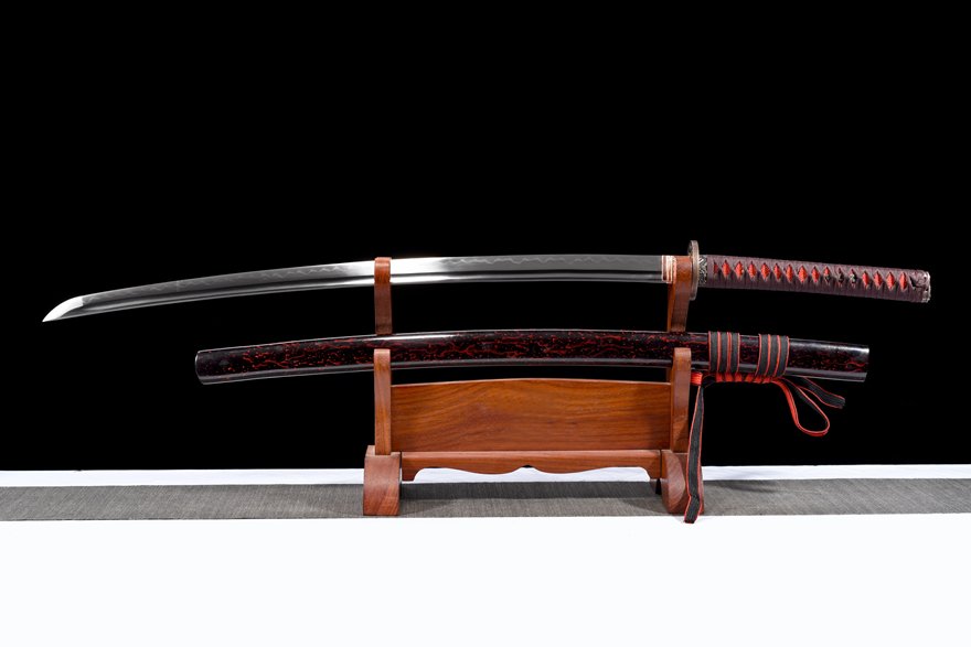 "blood plum" t10 clay tempered katana (non sharpened) "blood plum" t10 clay tempered katana (non sharpened)