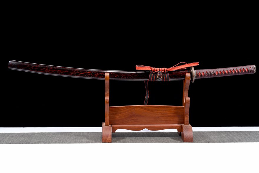 "blood plum" t10 clay tempered katana (non sharpened) "blood plum" t10 clay tempered katana (non sharpened)