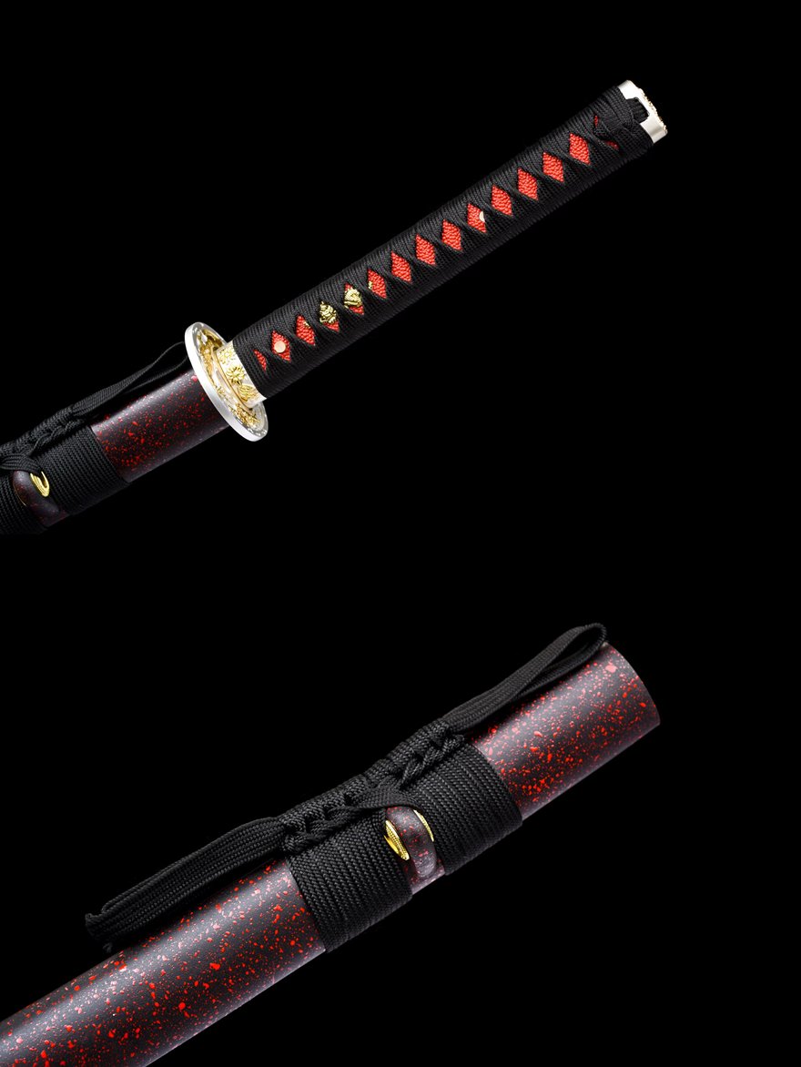 "red meteor" t8 clay tempered katana (non sharpened)
