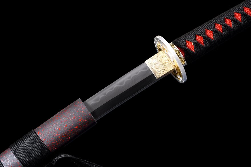 "red meteor" t8 clay tempered katana (non sharpened)