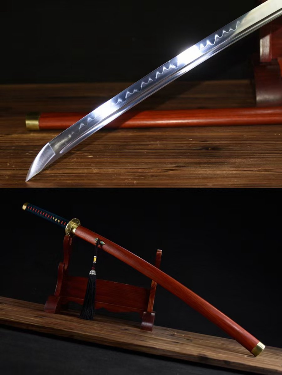 "green wutong" t10 clay tempered katana (non sharpened)