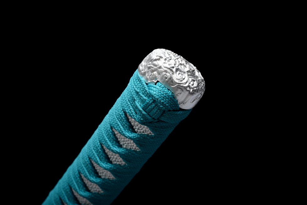 "sky blue" t10 blue quench clay tempered katana (non sharpened)