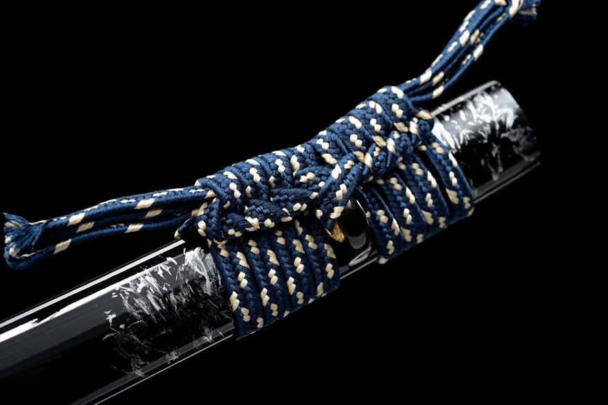 "magpie perching branch" high performance blue quench katana (non sharpened)