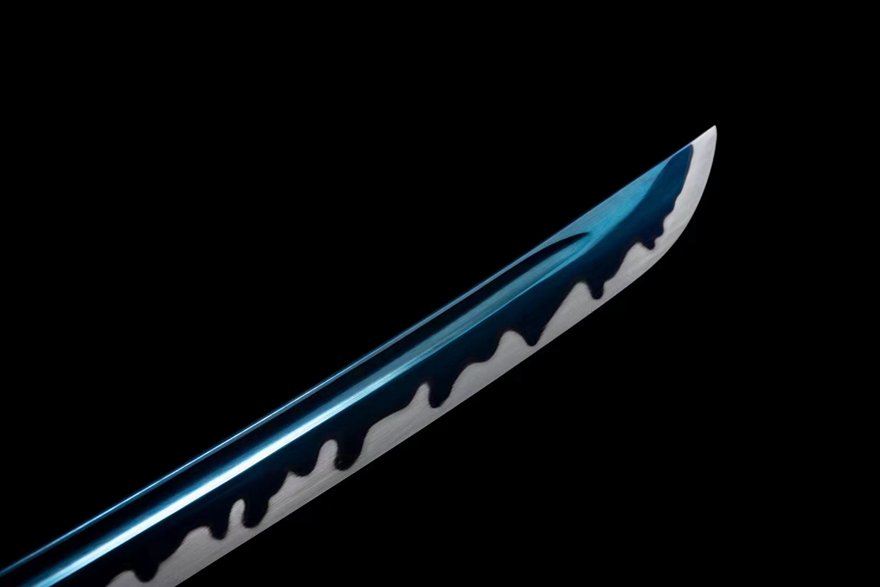 "magpie perching branch" high performance blue quench katana (non sharpened)
