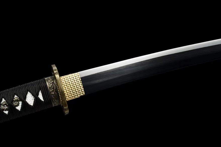 "commander" vintage full engraved silver saya katana (non sharpened)