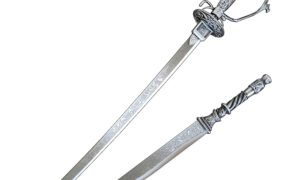Home bloodborne rakuyo (luoyang) twin swords, 1:1 full size lady maria’s transformable katana & wakizashi for cosplay & collection