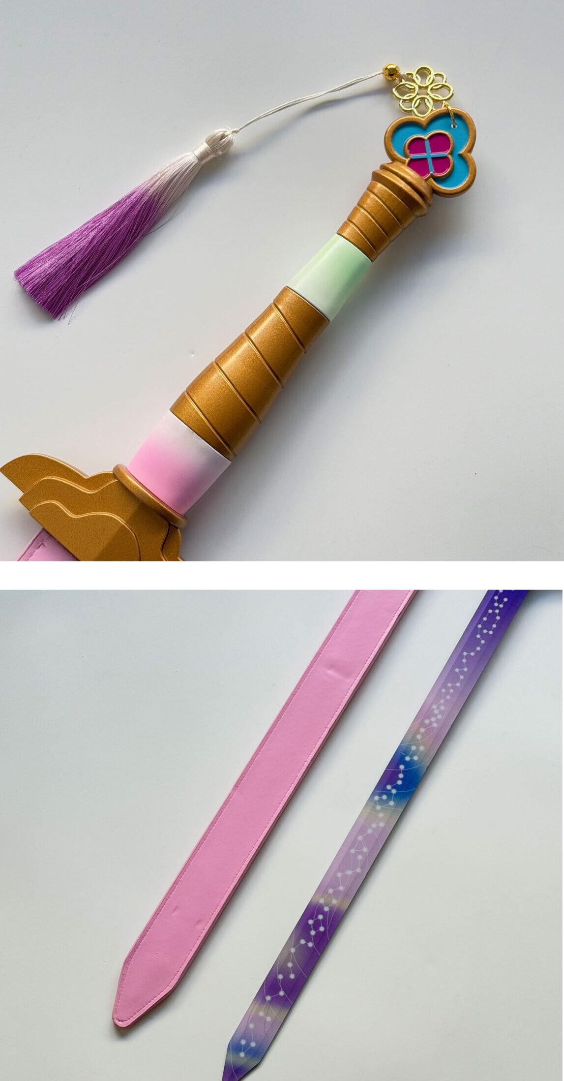 kpop demon hunters rumi’s saingeom (four tigers sword) replica, 1:1 full size for cosplay & collection