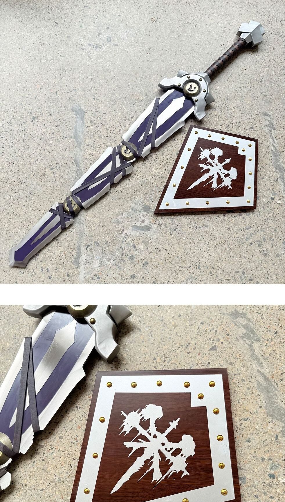 world of warcraft armageddon greatsword, 1:1 full size naxxramas two handed sword for collection & cosplay